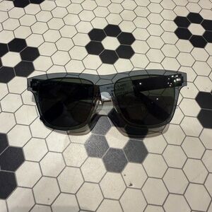 Alexander McQueen Charcoal Black Square Sunglasses